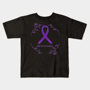 Hope•Faith•Strength IBD Awareness Ribbon 2 Kids T-Shirt